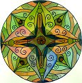 8" Watercolor mandala, made for my dear friend Karen