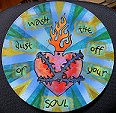 "Wash the Dust Off of Your Soul" painted record mandala, 2004